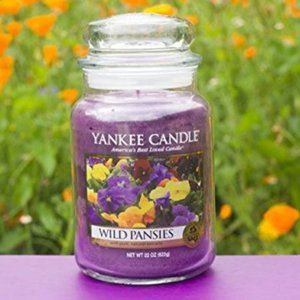 RETIRED Yankee Candle WILD PANSIES 22 oz large jar